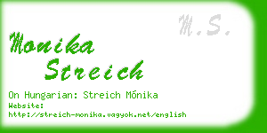 monika streich business card